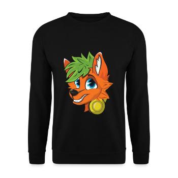 DJ Proud Furry Furry Tail Ear Furry Person Cosplay - Unisex Sweatshirt - black - Front - Alina (178cm) & Michal (187cm)