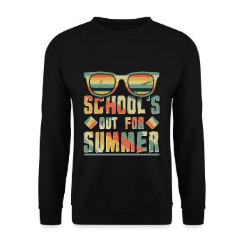 Bye School Out Happy Last Class Retro Vintage - Unisex Sweatshirt - black - Front - Alina (178cm) & Michal (187cm)