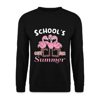 Flamingo Bye Schools Out Happy Last Class Summer - Unisex Sweatshirt - black - Front - Alina (178cm) & Michal (187cm)