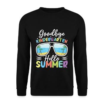 Bye Kindergarten Last Class Day Hello Summer Beach - Unisex Sweatshirt - black - Front - Alina (178cm) & Michal (187cm)