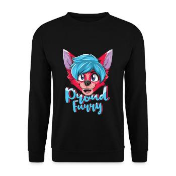 Stolzer pelziger Schwanz Ohr pelzige Person Cosplay cool - Unisex Pullover - Schwarz - Vorne - Alina (178cm) & Michal (187cm)