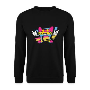 Gamer Gaming Arc-en-ciel LGBTQ Gay Pride LGBT Pride - Sweat-shirt Unisexe - noir - Devant - Alina (178cm) & Michal (187cm)