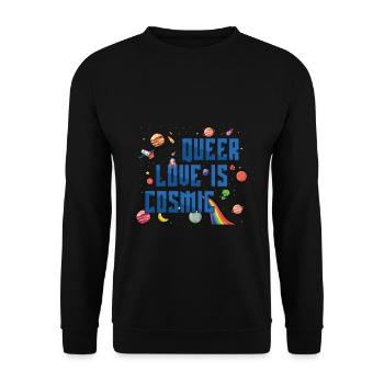 Planètes Queer Cosmic Gay Pride LGBT Pride Mois de la fierté LGBT - Sweat-shirt Unisexe - noir - Devant - Alina (178cm) & Michal (187cm)