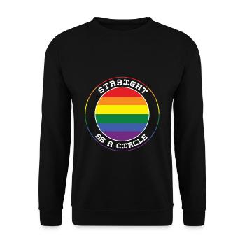 Straight Circle Gay Pride LGBT Pride Monat - Unisex Pullover - Schwarz - Vorne - Alina (178cm) & Michal (187cm)