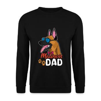 Pet Dog Shepherd Belgian Malinois Dad Malinois - Unisex Sweatshirt - black - Front - Alina (178cm) & Michal (187cm)