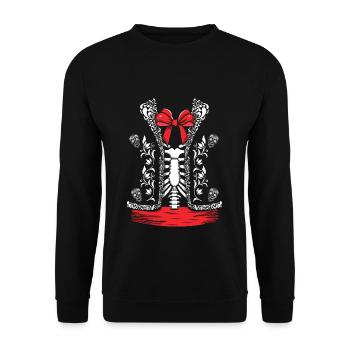 Dia De Los Muertos Day Of Dead Halloween Bone - Unisex Sweatshirt - black - Front - Alina (178cm) & Michal (187cm)