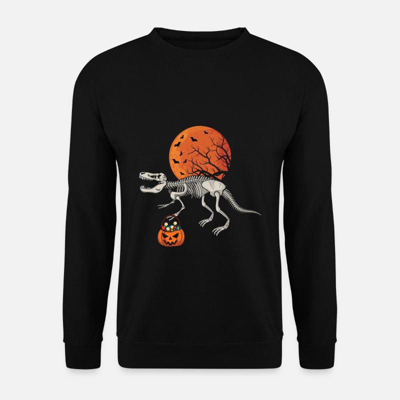 Dinosaurier Skelett Faul Gruseliges Halloween - Unisex Pullover - Schwarz
