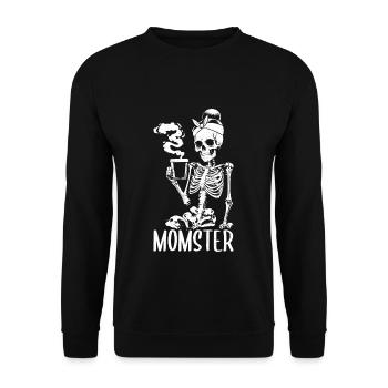 For Mom Monster Lazy Creepy Halloween - Unisex Sweatshirt - black - Front - Alina (178cm) & Michal (187cm)