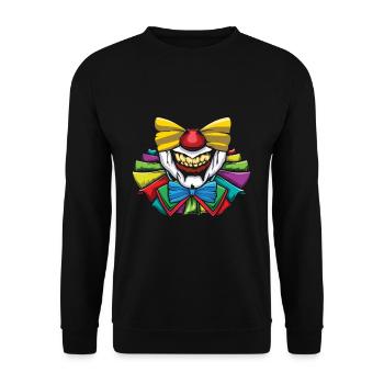 Party Carnaval Clown Creepy Jester Circus - Sweat-shirt Unisexe - noir - Devant - Alina (178cm) & Michal (187cm)