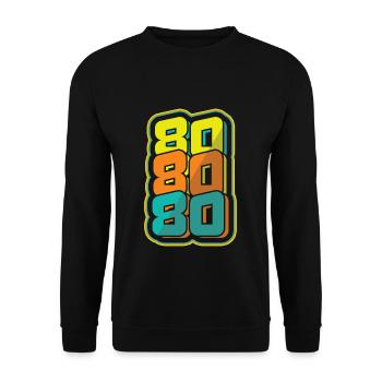 Awesome 80s Carnival 80s Retro Party 1980 - Unisex Sweatshirt - black - Front - Alina (178cm) & Michal (187cm)