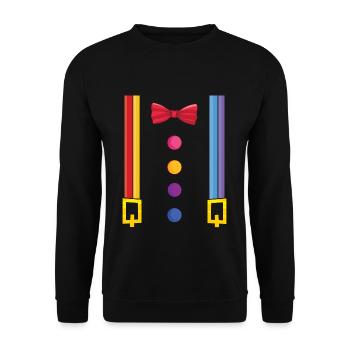 Karneval Clown Narr Zirkus Lustig - Unisex Pullover - Schwarz - Vorne - Alina (178cm) & Michal (187cm)