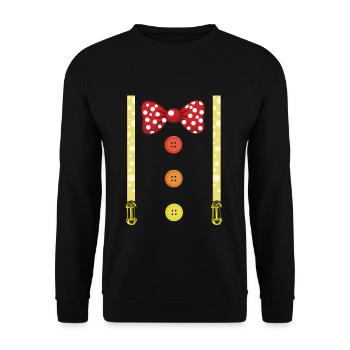 Party Karneval Lustiger Clown Narr Zirkus - Unisex Pullover - Schwarz - Vorne - Alina (178cm) & Michal (187cm)