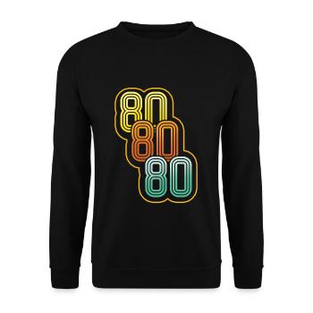 Vintage Love 80s Carnival 80s Retro Party 1980 - Unisex Sweatshirt - black - Front - Alina (178cm) & Michal (187cm)