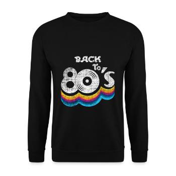 Back To 80s Carnival 80s Retro Party 1980 - Unisex Sweatshirt - black - Front - Alina (178cm) & Michal (187cm)