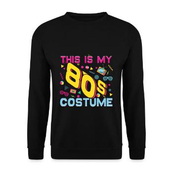 80s Costume Carnival 80s Retro Party 1980 - Unisex Sweatshirt - black - Front - Alina (178cm) & Michal (187cm)