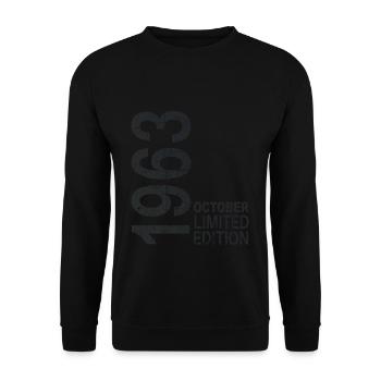 On October 1963 Year 1963 Retro Vintage 1963 - Unisex Sweatshirt - black - Front - Alina (178cm) & Michal (187cm)