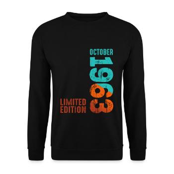 Since October 1963 Year 1963 Retro Edition - Unisex Sweatshirt - black - Front - Alina (178cm) & Michal (187cm)