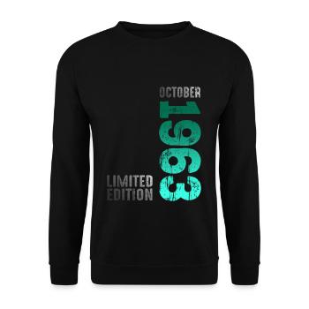 Year 1963 Month October 1963 Retro Vintage 1963 - Unisex Sweatshirt - black - Front - Alina (178cm) & Michal (187cm)