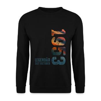 Since October 1953 Year 1953 Retro Vintage 1953 - Unisex Pullover - Schwarz - Vorne - Alina (178cm) & Michal (187cm)