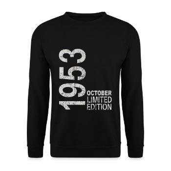 Since 1953 Year 1953 Retro Vintage October 1953 - Unisex Sweatshirt - black - Front - Alina (178cm) & Michal (187cm)