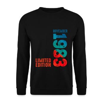 Vintage Retro 72 1972 Classic - Unisex Sweatshirt - black - Front - Alina (178cm) & Michal (187cm)
