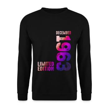 December 1963 Year 1963 Retro 1963 Vintage 1963 - Unisex Sweatshirt - black - Front - Alina (178cm) & Michal (187cm)