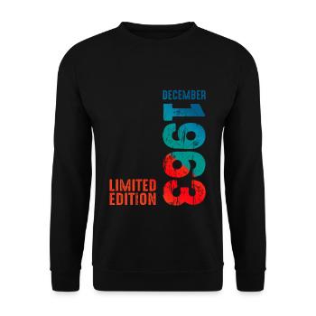 December 1963 Year 1963 Retro 1963 Vintage 1963 - Unisex Sweatshirt - black - Front - Alina (178cm) & Michal (187cm)