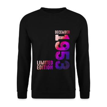 Since December 1953 Year 1953 Retro Vintage 1953 - Unisex Sweatshirt - black - Front - Alina (178cm) & Michal (187cm)