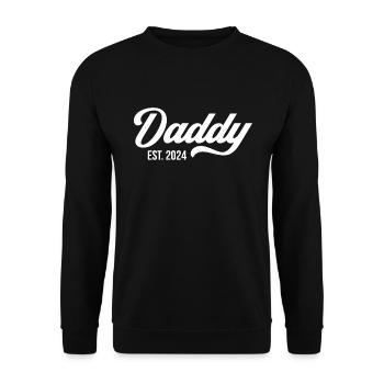 Daddy Est 2024 - Unisex Sweatshirt - black - Front - Alina (178cm) & Michal (187cm)