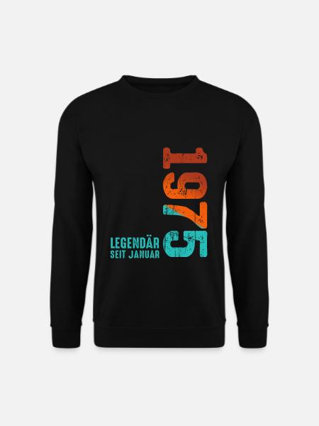 Limited Edition January 1975 Legendär Seit January - Unisex Pullover - Schwarz