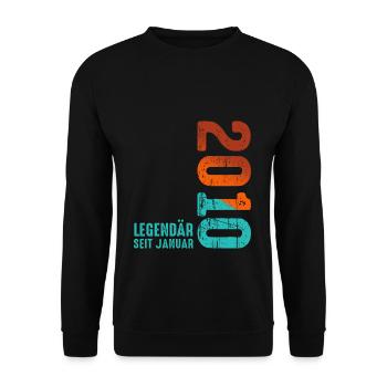 Limited Edition January 2010 Legendär Seit January - Unisex Pullover - Schwarz - Vorne - Alina (178cm) & Michal (187cm)