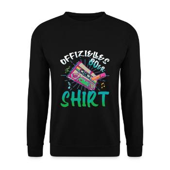 Offizielles 80er Kostüm Alaaf Helau Rosenmontag - Unisex Pullover - Schwarz - Vorne - Alina (178cm) & Michal (187cm)