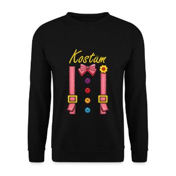 Fasching Kostüm Alaaf Helau Rosenmontag - Unisex Pullover - Schwarz - Vorne - Alina (178cm) & Michal (187cm)