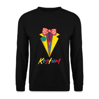 Fasching Kostüm Alaaf Helau Rosenmontag - Unisex Pullover - Schwarz - Vorne - Alina (178cm) & Michal (187cm)