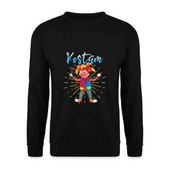 Fasching Kostüm Alaaf Helau Rosenmontag - Unisex Pullover - Schwarz - Vorne - Alina (178cm) & Michal (187cm)