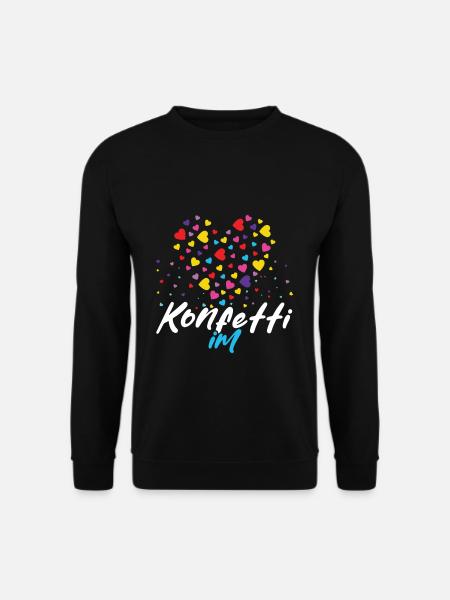 Konfetti Im Herz Fasching - Unisex Pullover - Schwarz
