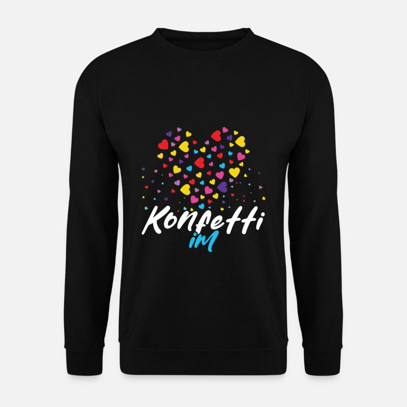 Konfetti Im Herz Fasching - Unisex Pullover - Schwarz