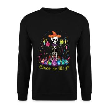Cinco De Mayo Magic Potions Muertos Taco Sombrero - Unisex Sweatshirt - black - Front - Alina (178cm) & Michal (187cm)