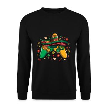 Video Games Happy Cinco De Mayo - Unisex Sweatshirt - black - Front - Alina (178cm) & Michal (187cm)