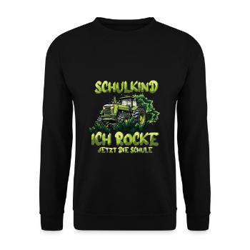Je suis à l’école maintenant Inscription des écoliers - Sweat-shirt Unisexe - noir - Devant - Alina (178cm) & Michal (187cm)