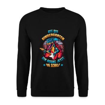Inscription Bye Bye Kindergarten I Rock The - Sweat-shirt Unisexe - noir - Devant - Alina (178cm) & Michal (187cm)