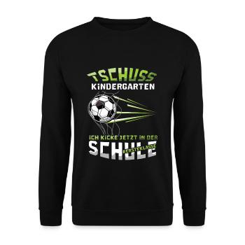 Bye-bye Kindergarten Enrollment First Grade - Unisex Sweatshirt - black - Front - Alina (178cm) & Michal (187cm)