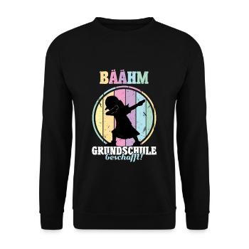 Fin de l’inscription à l’école primaire BÄÄHM - Sweat-shirt Unisexe - noir - Devant - Alina (178cm) & Michal (187cm)