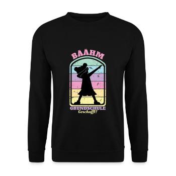 Fin de l’inscription à l’école primaire BÄÄHM - Sweat-shirt Unisexe - noir - Devant - Alina (178cm) & Michal (187cm)