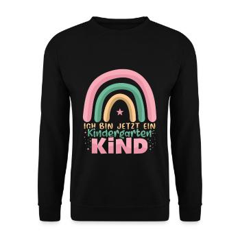 I'm now a kindergarten kid kindergarten - Unisex Sweatshirt - black - Front - Alina (178cm) & Michal (187cm)