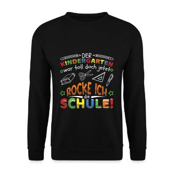 Le jardin d’enfants était super, maintenant je berce le - Sweat-shirt Unisexe - noir - Devant - Alina (178cm) & Michal (187cm)