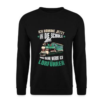Je vais à l’école de temps en temps, puis je vais - Sweat-shirt Unisexe - noir - Devant - Alina (178cm) & Michal (187cm)
