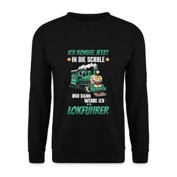Je vais à l’école de temps en temps, puis je vais - Sweat-shirt Unisexe - noir - Devant - Alina (178cm) & Michal (187cm)