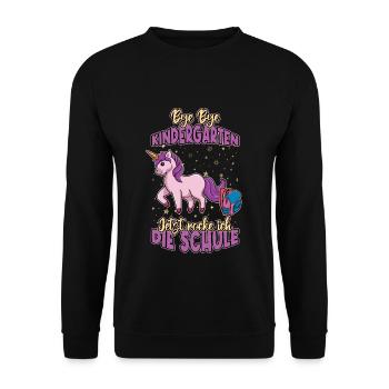 Bye Bye l’inscription à la maternelle maintenant je suis en train de basculer - Sweat-shirt Unisexe - noir - Devant - Alina (178cm) & Michal (187cm)