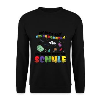 Inscription Prends soin de toi Maternelle Je fais vibrer le - Sweat-shirt Unisexe - noir - Devant - Alina (178cm) & Michal (187cm)